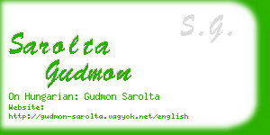 sarolta gudmon business card